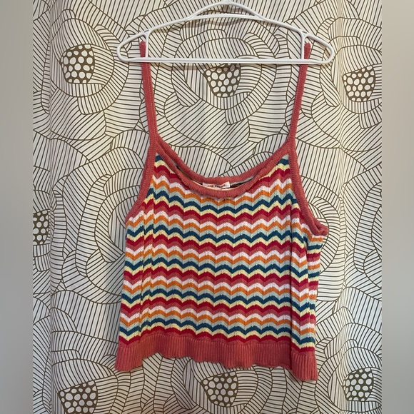 Joe Fresh rainbow knit tank SzXL EUC - Picture 1 of 1